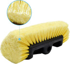 CARCAREZ 10" Car Wash Brush Head with Soft Bristle for Auto RV Truck Boat Camper Exterior Washing Cleaning, Yellow (1, 10" PRO MAX)