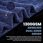 Premium Car Drying Microfiber Towel, Double Sided, Hand Pockets, Easy Grip, 1300 GSM, Super Absorbent, Ultra Soft, Detailing, Cleaning, Car Wash - Cars, Trucks, SUVs (X Large - 1-Pack)