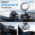 ANDERY Car Phone Holder for Magsafe [78+LBS Strongest Suction & 2400gf Strongest Magnetic] 360° Adjustable Car Phone Mount, Phone Holders for Your Car for iPhone 17-12 Pro Max Air Plus (Carbon Fiber)
