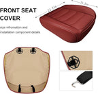 BOPUOVRE Car Seat Cover for Luxury & Comfort - PU Leather, Anti-Slip, Full Wrap Protection with Storage Pocket for Bottom Cushion - Universal Fit for 95% of Vehicles (Dull-red,1 Piece)
