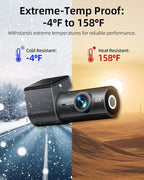 4K Dash Cam Front and Rear, 64GB SD Card, 1.5” IPS Display Car Camera, 5Ghz WiFi+App Control, Night Vision, 24H Parking Mode, G-Sensor, WDR, 170° Wide Angle, 4K+1080P Dual Dash Camera for Cars