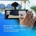 Type S Solar-Powered Wireless Backup Camera with Adjustable Lens 6.8" Touch Screen LCD Rear View Wireless Camera Back up Camera License Plate Camera with Night Vision (Upgraded Version)