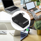 Rotatable USB Hub – ABS 4.5x5.5x2cm | USB Hub, 4 Port Mini USBs Extender with 480Mbps High Speed Data Transfer and Rotating Design | Multifunctional Splitter for Notebook Laptop Tablet Car Use