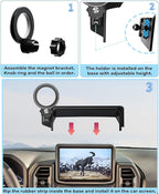 Car Phone Holder for Ford Bronco Sport 2021 2022 2023 2024 Accessories Apply to 8 Inch Touch Screen Fixed Clip Magnetic Cell Phone Mount Hands-Free 360 Degree Rotation