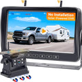 Wireless Backup Camera for RV Install-Free 7-Inch: Magnetic HD 1080P Recording Solar Rear View Camera No-Delay Signal with Touch Button Monitor System Y08