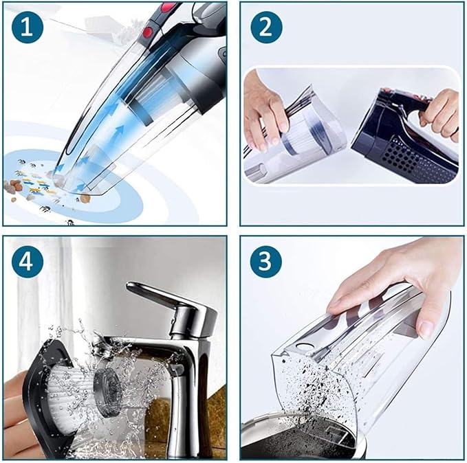 Wet Dry Vacuum Cleaner Car Vacuum Cleaner Power Handheld Vacuum Cleaner for Cars Portable Vacuums Cleaners for Car,Home, Travel - Car Accessories