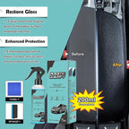 Plastic Refurbishment, Car Trim & Plastic Restorer for Refreshing Faded Plastic, Leather, Vinyl & Rubber Trim with Polish, Automotive Shiny Stuff, Black Car Exterior & Interior Care-200ml
