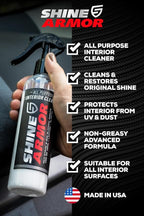 Car Interior Cleaner for Vehicle Detailing, Cleans and Protects Your Dashboard, Seats, Upholstery, Leather, Plastic, Vinyl, and More - 16 Fl Oz
