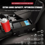 Car Armrest Storage Box Organizer for Nissan Versa 2006–2025, Forearm Wrist Support Adjustable Center Console Armrest Pad Car Seat Gap Filler Organizer