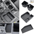CDEFG 3PCS for 2024 2025 2026 Lexus GX 550 Center Console Organizer Tray for 2024-2026 Lexus GX550 Accessories Middle Console Cup Holder Wireless Charing Pad Storage Box(Not for Cool Box)