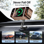 15W Magnetic Wireless Car Mount Charger,XO Foldable and Adjustable Fast Charging Phone Holder, Ultra Mag Safe Car Charger for iPhone 16 15 14 13 12, Gifts for Men/Women