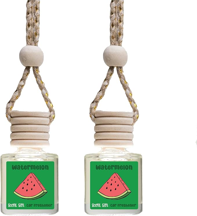Hanging Car Air Freshener Diffusers (Watermelon), 2 Count (Pack of 1)