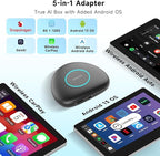 Wireless CarPlay Adapter, Magic AI Box with 4G LTE | GPS | Full Android OS, Wireless CarPlay Box Compatible with Wired Factory CarPlay & Android Auto, Support for YouTube/Netflix