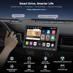 ATOTOZONE S8 MS 10.1'' QLED Single & Double DIN Android Car Stereo, 4G LTE, Floating Touchscreen, Wireless CarPlay & Android Auto, ChatGPT-Powered AI, Dual BT, DSP 36-Band EQ, SCVC, Backup Camera