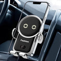 Cell phone holder wireless car charger,15W Auto Clamping Phone holders for your car fit for iPhone 16 15 14 13 12 Mini Pro Max 11 XR, Samsung Galaxy S24 Ultra S23 S22 S21+ Note 20 (Silver)