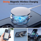 SUPFINE Magnetic for iPhone 15 Pro Max Case with Screen Protector (Compatible with MagSafe) (Military Grade Drop Protection) Translucent Matte Shockproof Phone Cover,Dark Blue