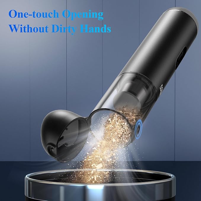 Minthouz Car Vacuum Portable Cordless - 20000PA High Power Handheld Vacuum with LED Display, 2.5H Fast Charging Up to 45 Mins of Runtime, Hand Vac Cordless Rechargeable for Car Home Corner Cabinet
