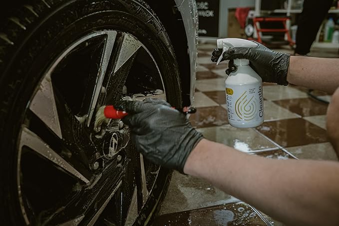 Tire and Wheel Cleaner – Effective Cleaner for Rubber & Rim Surfaces, Foaming Formula for Dirt – Preps Tires for Dressing & Wheels for Protection – Safe and Easy to Use – 500ml Bottle