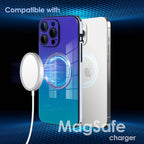 Guppy Compatible with iPhone 16 Pro Case Magnetic, with Full Camera Lens Protector [Compatible with MagSafe] Scratch Resistant Gradient Glass Back Cover Phone Case-Purple