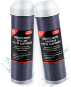 AKM DI Resin Filter Cartridge for Spot-Free Car Wash System, 10-Inch Mixed Bed Color Changing Resin Cartridge, for RO/DI System, 2-Pack