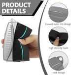 2PCS Tire Dressing Applicator, Car Tire Applicator Dressing Shine Sponge, Reusable Tire Dressing Applicator Pads with Lid, Wheel Applicator Foam for Car Detailing Cleaning (Gray)