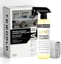 Premium Car Interior Cleaner (17oz Brush + Towel) | Interior Car Cleaner for Leather, Vinyl, Glass & Plastic | Residue-Free Matte Finish for Upholstery, Dash, Trim & Screens - Safe on All Surfaces