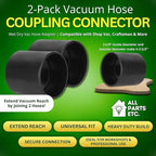 2-Pack 2.5" Vacuum Hose Coupling Connector – Wet Dry Vac Hose Adapter Compatible with Shop Vac, Craftsman & More– Extend Vacuum Reach by Joining 2 Hoses