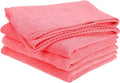 HARFINGTON 4 Pack Microfiber Cleaning Cloth, 24" x 12" Multi-Functional Cleaning Towels Reusable Absorbent Rags for Car Wash Kitchen Household Window Clean, Rose Red