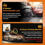4K Dash Cam Front and Rear, 4K+1080P Dashcam, Dash Camera for Cars with 5GHz WiFi & App Control, GPS, 64GB Card, 24H Parking Monitor, Night Vision, G-Sensor, Loop Recording Dual Car Camera