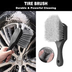 9PCS Car Wheel Tire Brush Kit, Tire Brush, Wheel Cleaner Brush, Soft-bristled Rim Cleaner Brush, Car Towel,Microfiber Bendable Brush Tire Shine Applicator Pad, Car Detailing Brushes Supplies Kit