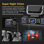 Nexvo Quadguard 360 Pro Dash Cam, 4k 4 Channel Dash Cam, 360° Dash Cam Front and Rear View 4 Channel Dash Camera, Built-in GPS, 8 Ir Night Vision, G-Sensor, 24h Parking Mode (X145-WIFI24H)