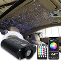 AMKI 16W Fiber Optic Lights,Starlight Headliner Light Kit APP/Remote Control Sound Activated Mode for Car&Home Decoration,Optical Fiber Cable Strands 0.75mm/0.03in 6.5ft/2m 450pcs