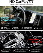 Upgraded TEC and Fan Phone Cooling Magnetic Wireless Car Charger, for MagSafe Car Charger Mount, RGB, Air Vent 15W Fast Charging Car Phone Holder for iPhone 17 16 15 14 13 12 Pro Max Air, for Samsung