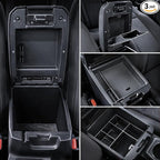 Carlimeki Center Console Organizer (3-piece set) for Tacoma 2016-2023 - for Tacoma Accessories
