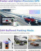 VIOFO A229 Pro 3 Channel 4K HDR Dash Cam, Dual STARVIS 2 Sensors IMX678 & IMX675, 4K+2K+1080P Front Inside and Rear Triple Car Camera, 5GHz WiFi GPS, Voice Control, 24H Parking Mode