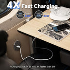12V USB Outlet All-Aluminum QC 3.0 USB-A & USB-C PD3.0 Dual High-Speed Charger Socket, Recessed Mount Type-A Type-C Port for Camper Van Trailer RV Boat Truck (Big Version)