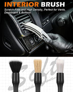 8PCS Car Interior Detailing Kit - 200g Cleaning Gel (185% More Than 70g), Ultra-Soft Detailing Brush Set, Dash Duster, Air Vent Brush, Microfiber Towel | Car Cleaning Supplies Gift for Men