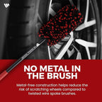 Wheel Woolies Car Detailing Brush - 18” No-Scratch Car Wheel Brush with Anti-Slip Grip Handle | Clean Wheels, Rims, Small Slots, & Brake Dust Crevices | Made in USA