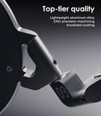 Aulumu G09 Magnetic Ring Grip | Omnidirectional Rotation | MagSafe Compatible | Aluminium Alloy Construction | Stable Dual-Sided Magnetic Attachment | Includes Handle Ring Phone Stand- Black