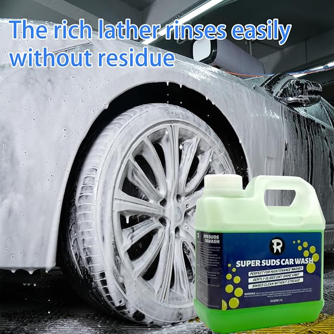 Touchless Pre-Wash Soap,Car Foam Shampoo Hydrophobic SiO2 Sealant Spray | Water-Activated Coating, Safe Wax Ceramic Protection, Streak-Free Shine for Auto Detailing (4L Foam Car Shampoo)