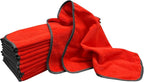 Detailer's Preference Large 320 GSM Microfiber Towels for Car Detailing, Washing, Drying, Ultra Soft Terry Weave, Scratch-Free, Lint-Free, Multi-Surface, Reusable, 16x24 Inch, 12-Pack, Red