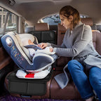 Meolsaek Car Seat Protector for Child Car Seat, Durable 600D Fabric Waterproof Car Seat Cover with Thick Pad Non-Slip Backing，No Imprints (Black 1pc)