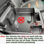 TOPINSTALL Red Center Console Organizer Compatible with 2019-2022 Silverado/Sierra 1500 and 2020-2023 Silverado/Sierra 2500HD 3500HD, Armrest Full-Size Tray (Full Console w/Bucket Seats ONLY)