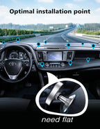 2 Pack Magnetic Phone Holder for Car, [ Strong Magnet ] Magnetic Phone Holder, Dashboard Phone Holder Mount 360 Adjustable, Car Mount for iPhone Samsung etc All Smartphones, Sliver