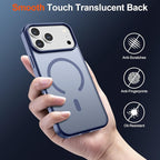 SUPFINE Magnetic for iPhone 17 Pro Max Case (Compatible with MagSafe)(Military Grade Drop Protection) Translucent Matte Shockproof with Anti-Fingerprint Phone Cover,Lavender Gray