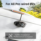 eRapta RV Backup Camera Wireless System for Furrion with 5-Inch Monitor 1080P, 1 Rear Camera, Wide-View, Video Recording, IR Night Vision, IP69 Waterproof, Plug and Play for Camper -AY5