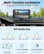 AUTO-VOX W5 Wireless Backup Camera: 4.5" 1080P Dual-Channel Monitor, Easy Installation, Stable Wireless Signal, IP69K Waterproof Color Night Vision Back Up Camera for Truck, Car, SUV, Van and Trailer