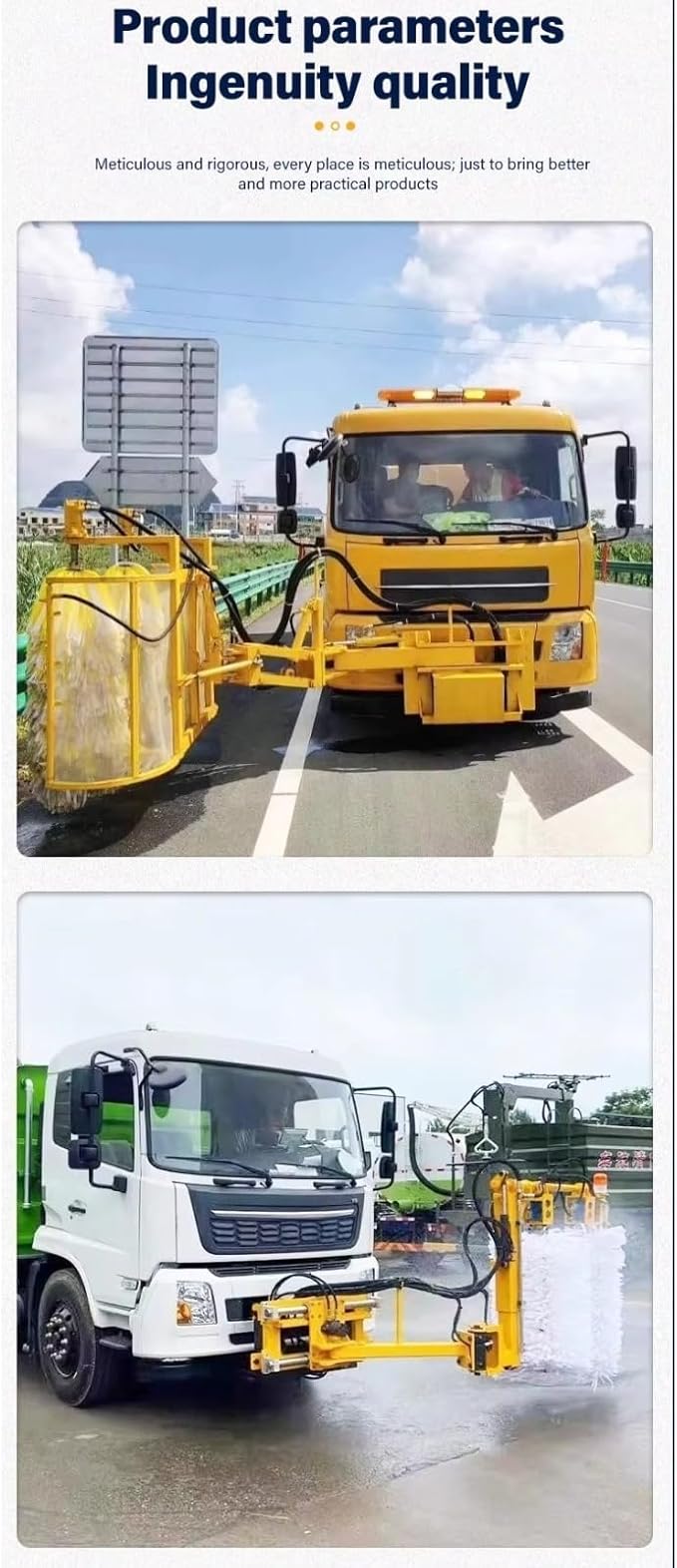 Guardrail Cleaning Truck with High Pressure Spray and Nylon Brushes, Efficient Road Fence Washing Equipment for Highway Maintenance and City Cleaning
