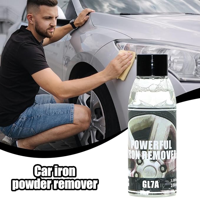 Iron Remover Car Detailing - 100ml Rim Cleaner Stain Removal,Car Rust Removal | for Wheels Brakes Calipers Tires Exterior Paint Motorcycle Rv Boat