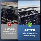 Dashboard Storage Tray Dash Organizer for Toyota Tacoma 2026 2025 2024 & 4Runner 2026 2025 (Only for 14 inch Screen), Interior Accessories Center Console Organizer Storage Tray, Black